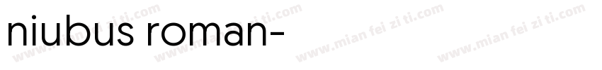 niubus roman字体转换
